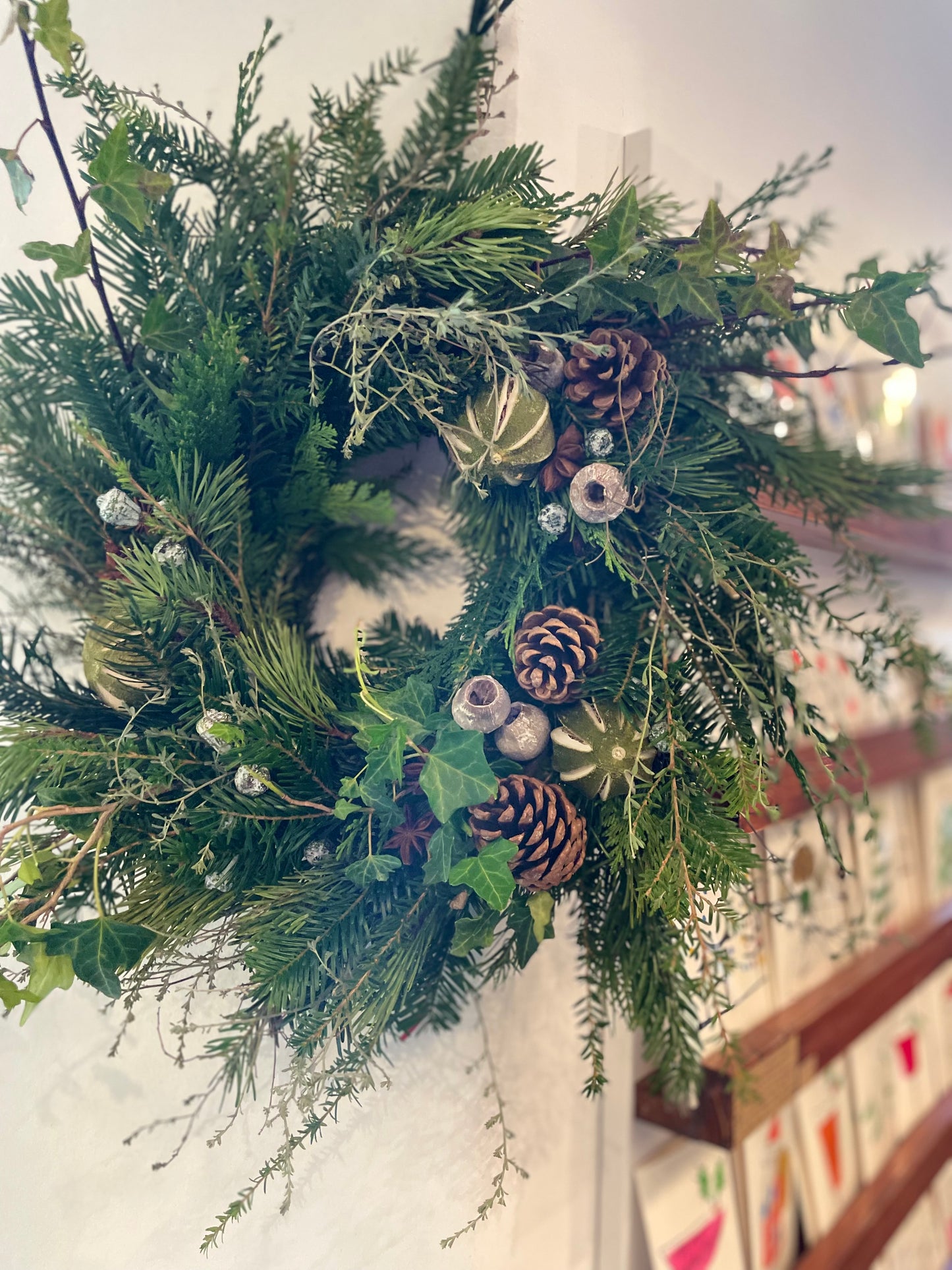 Wild and rustic winter wreath