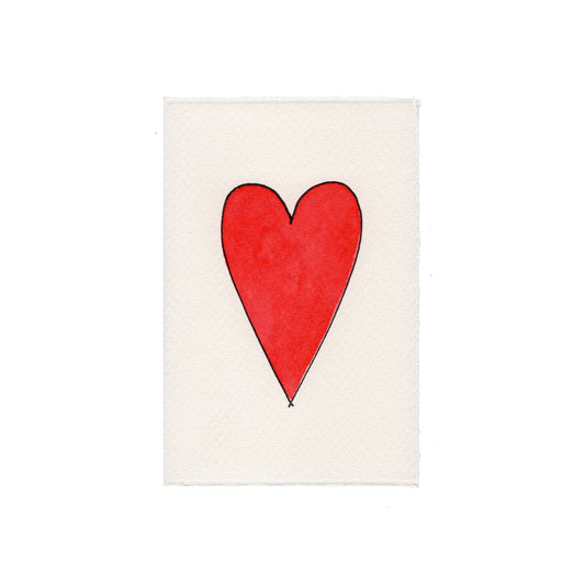 Scribble & Daub Hand Finished Cards - Heart