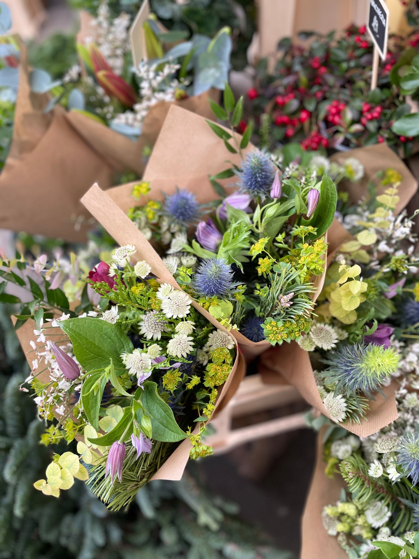 Broughton Street Flowers Christmas Wildflower bouquet