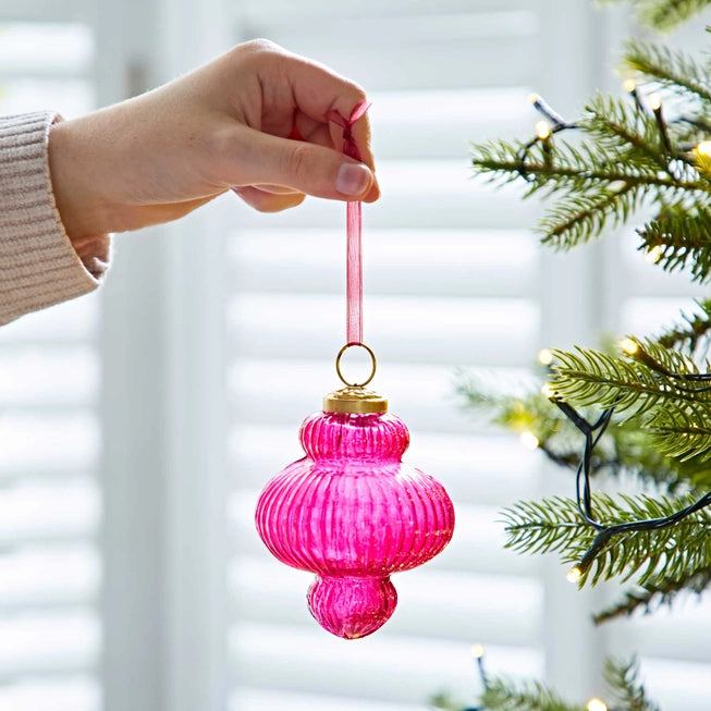 Fairtrade Hand-made Glass Lantern Baubles