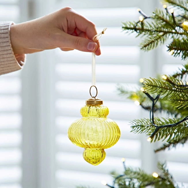 Fairtrade Hand-made Glass Lantern Baubles