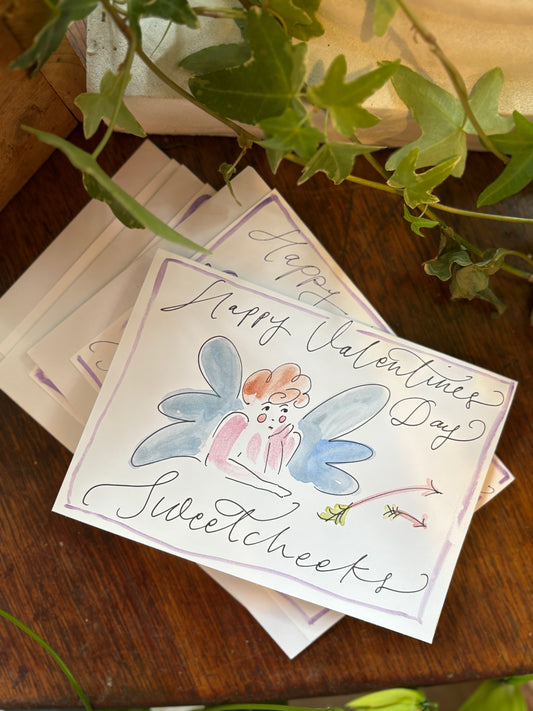 Broughton Street Flowers Press Sweetcheeks Valentine's Day card