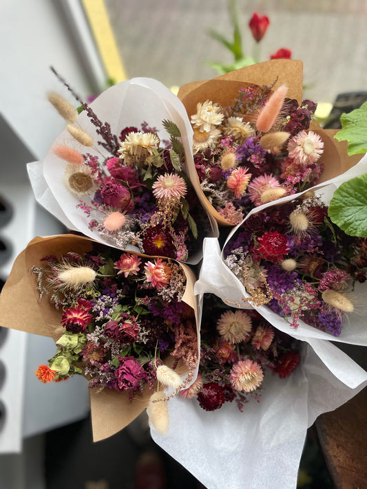 Dried flowers posy