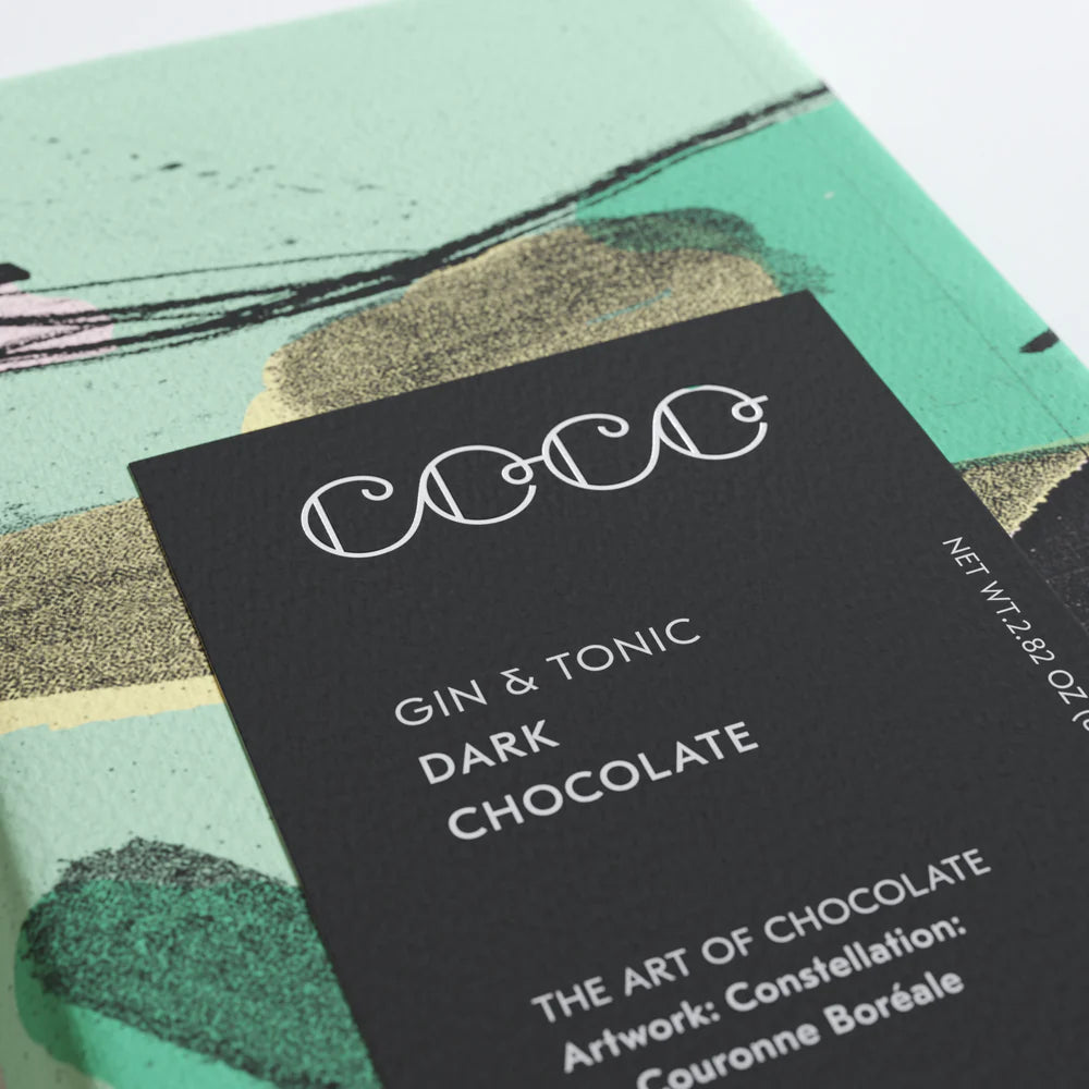 Gin & Tonic CoCo Dark Chocolate bar