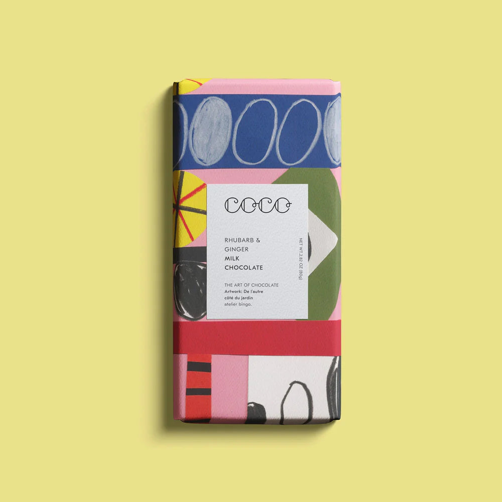 Rhubarb & Ginger CoCo Milk Chocolate bar