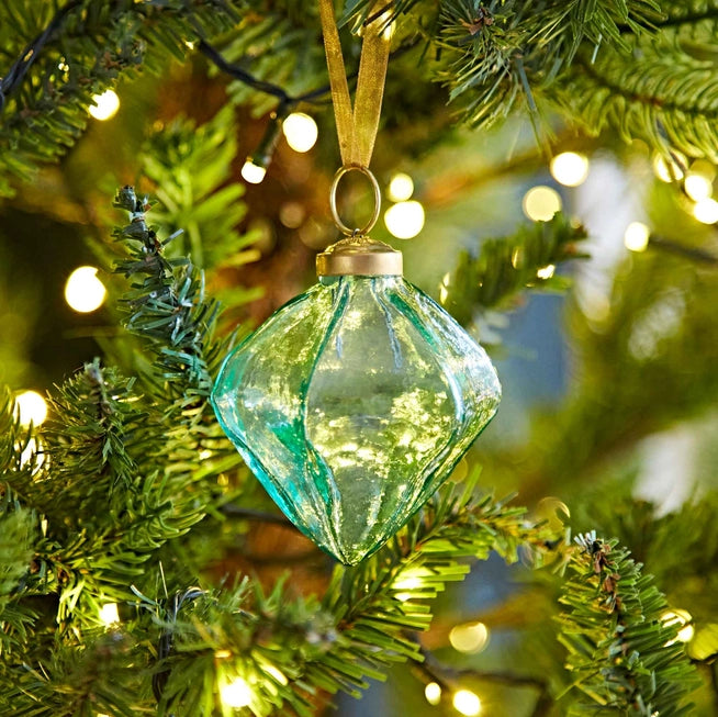 Fairtrade Hand-blown Recycled Glass baubles