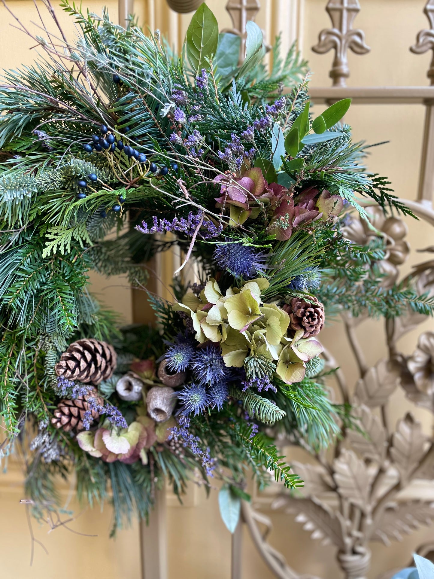 Wild and rustic winter wreath