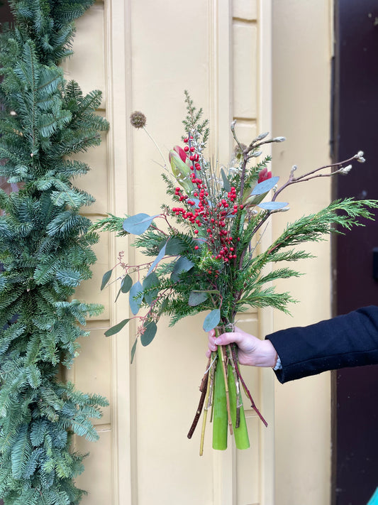 Seasonal berry and foliage bunch