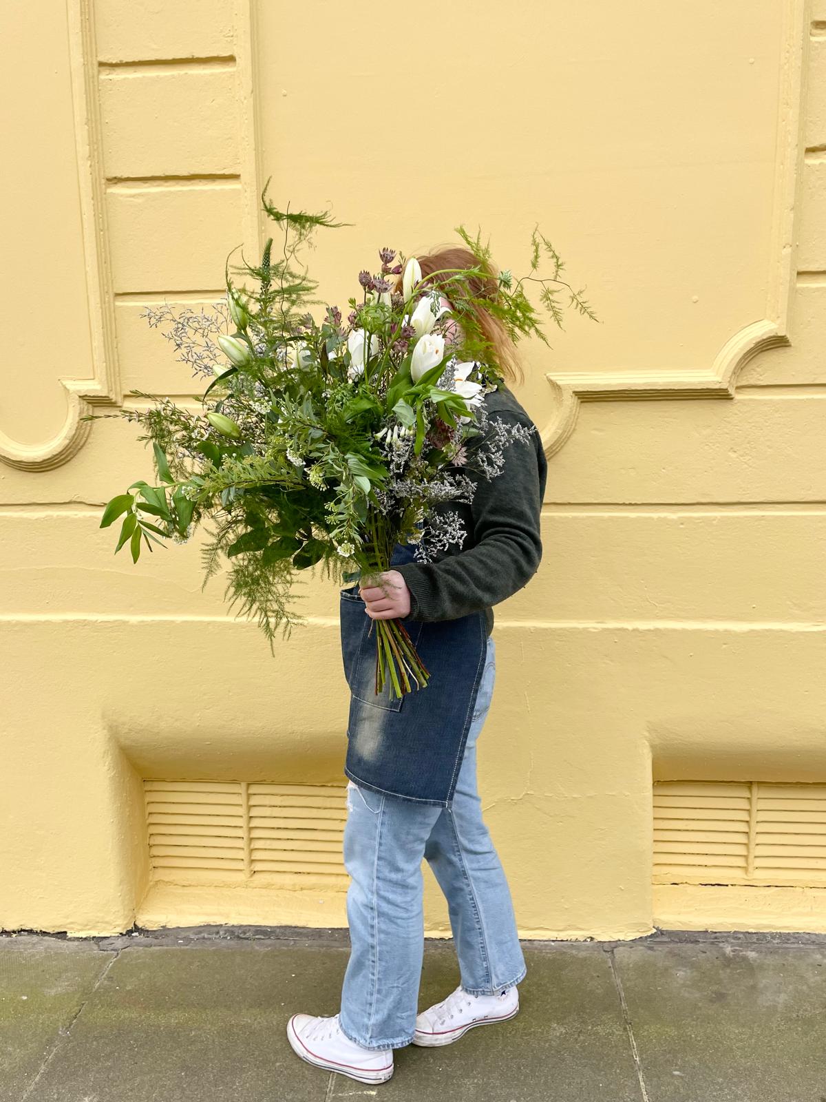 Mother's Day Wildflower Blues and Greens bouquet