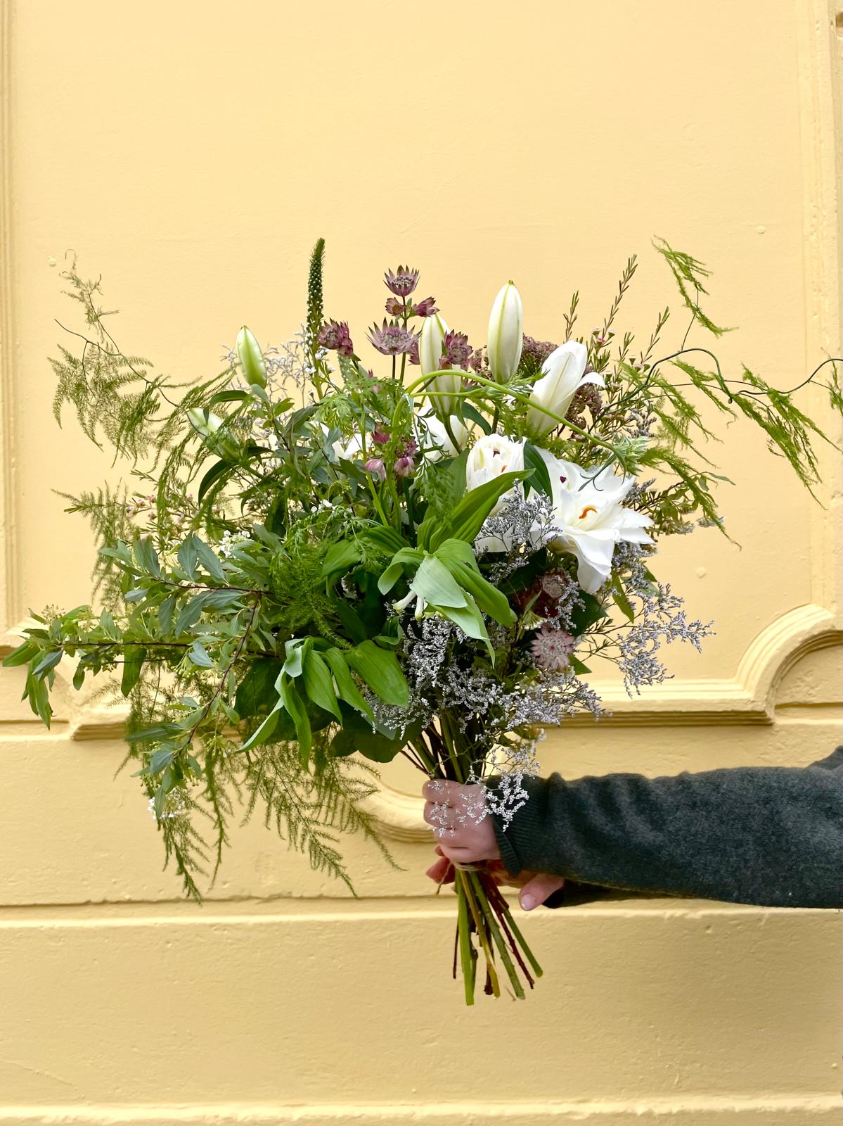 Mother's Day Wildflower Blues and Greens bouquet