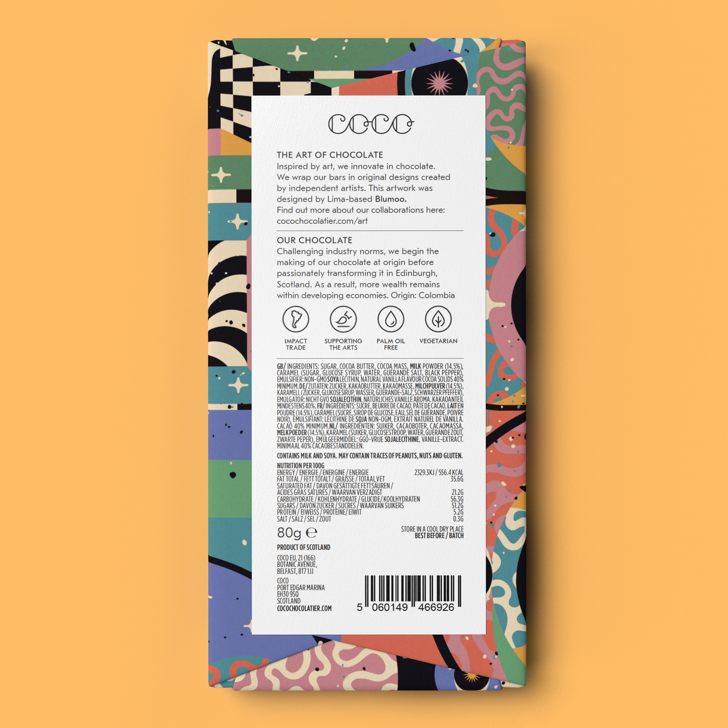 Salt & Pepper Caramel CoCo Milk Chocolate bar